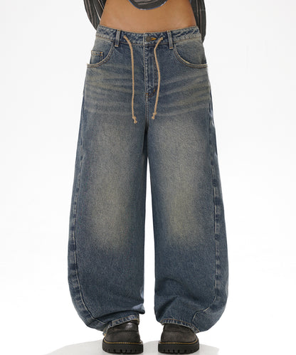 ルーズフィット 裾ダメージ デニムパンツ NZK6222【MASONPRINCE】【2025SS】
