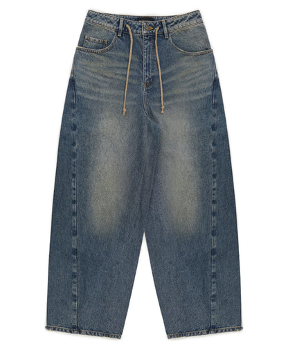 ルーズフィット 裾ダメージ デニムパンツ NZK6222【MASONPRINCE】【2025SS】