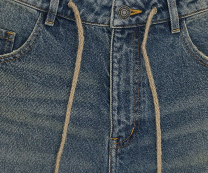 ルーズフィット 裾ダメージ デニムパンツ NZK6222【MASONPRINCE】【2025SS】