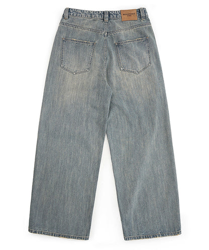 ルーズフィット レトロブルー ダメージ加工 デニムパンツ NZK6234【MASONPRINCE】【2025SS】