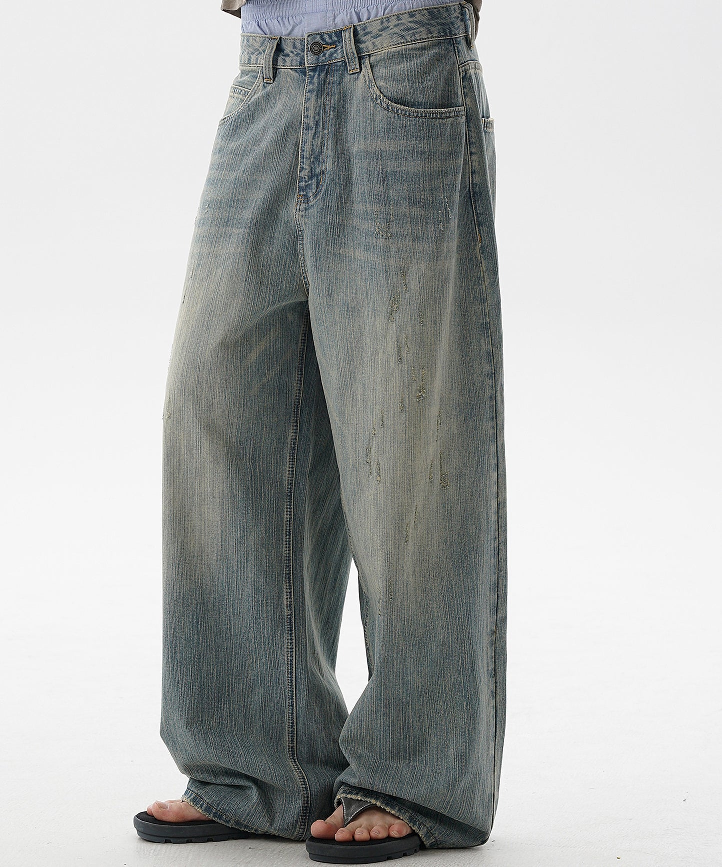 ルーズフィット レトロブルー デニムパンツ NZK6235【MASONPRINCE】【2025SS】