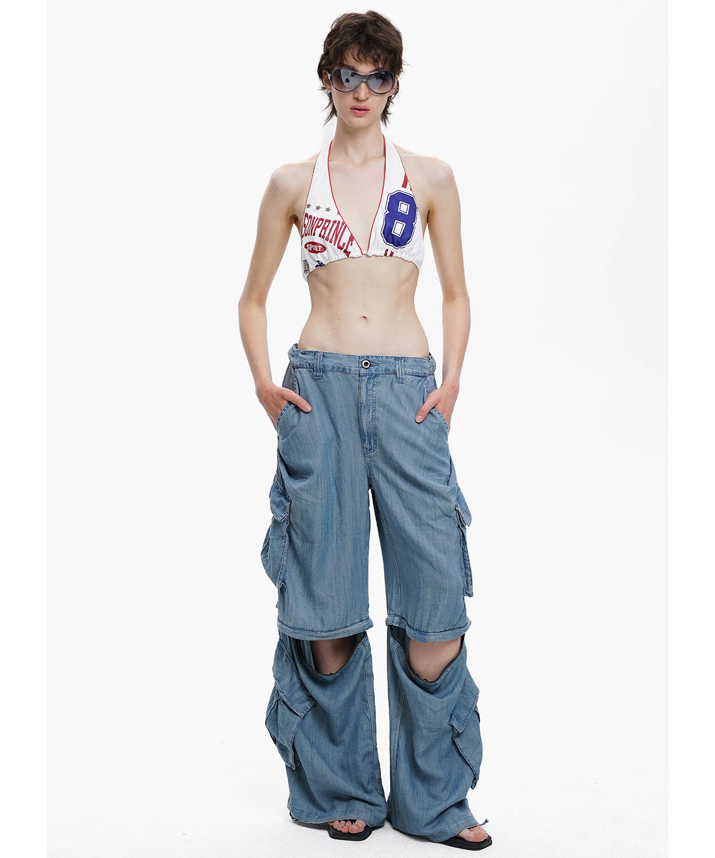 【自社サイト限定】ルーズフィット 2way カーゴデニムパンツ NZK6236【MASONPRINCE】【2025SS】