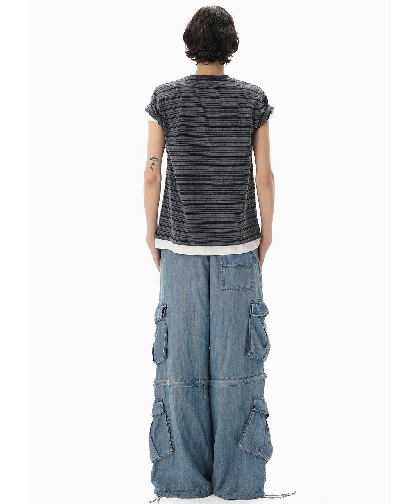 【自社サイト限定】ルーズフィット 2way カーゴデニムパンツ NZK6236【MASONPRINCE】【2025SS】