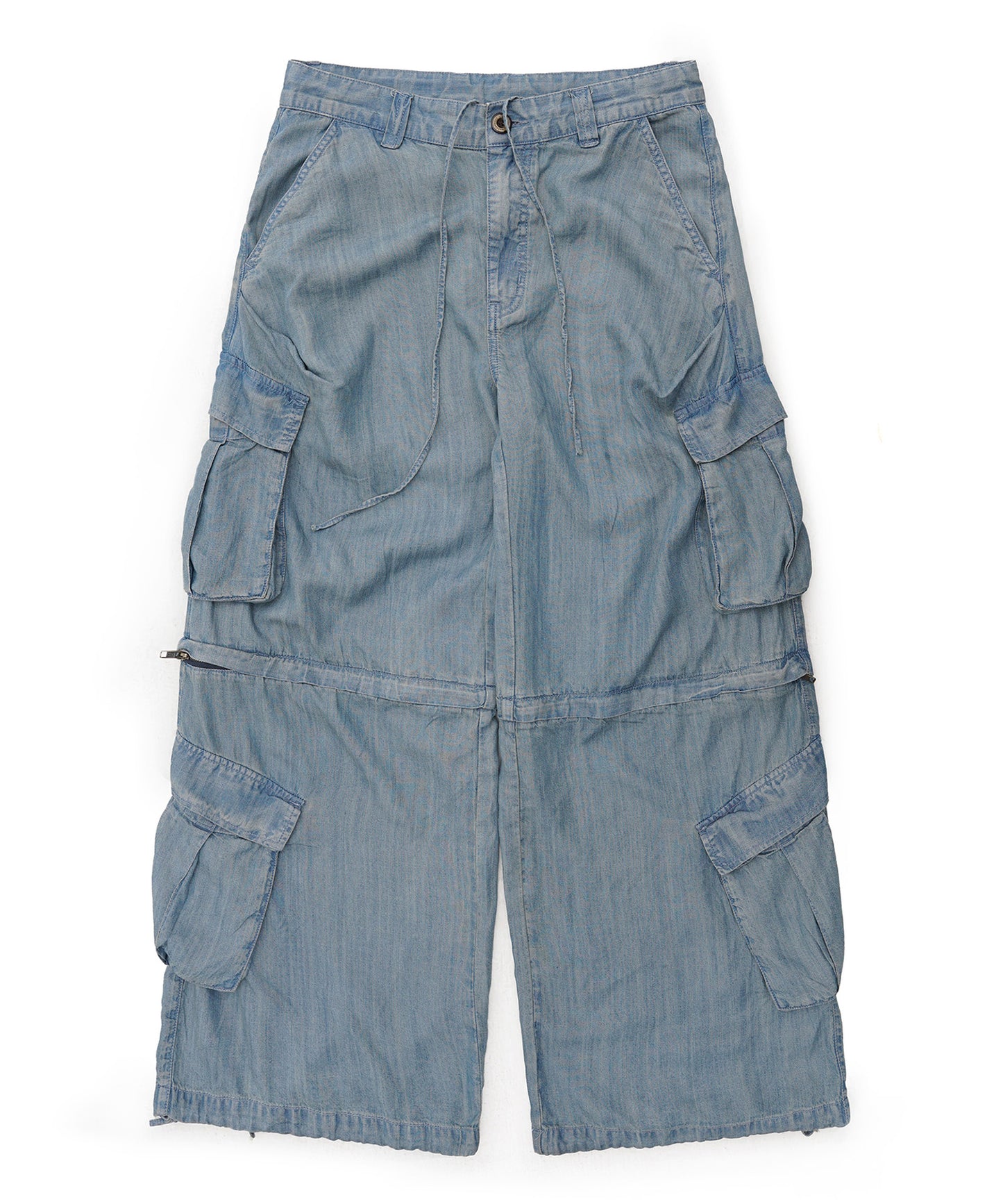 【自社サイト限定】ルーズフィット 2way カーゴデニムパンツ NZK6236【MASONPRINCE】【2025SS】