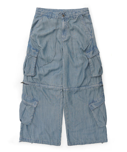 【自社サイト限定】ルーズフィット 2way カーゴデニムパンツ NZK6236【MASONPRINCE】【2025SS】