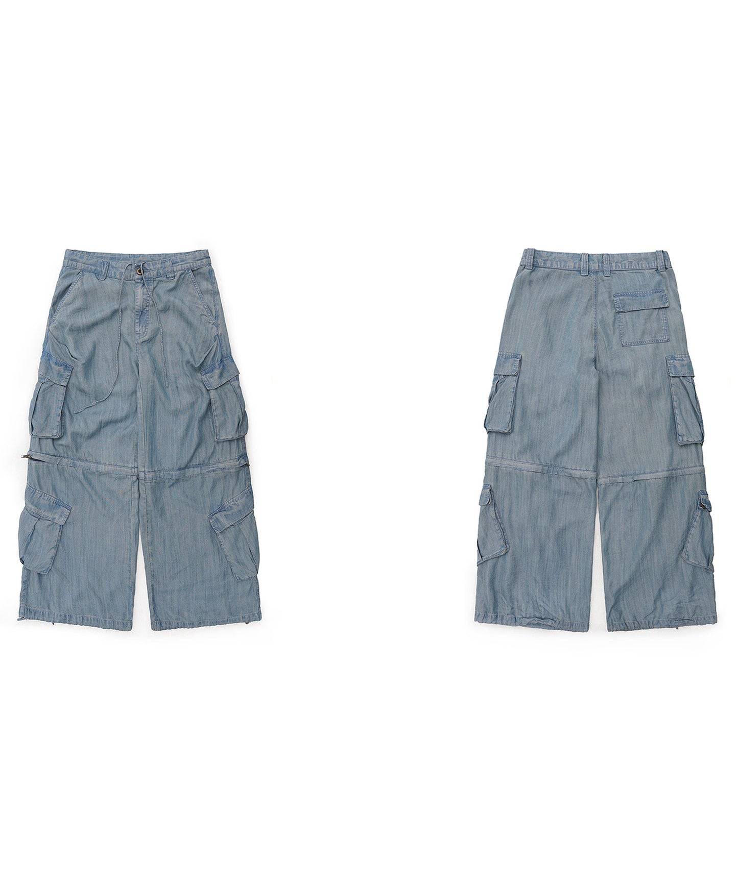 【自社サイト限定】ルーズフィット 2way カーゴデニムパンツ NZK6236【MASONPRINCE】【2025SS】