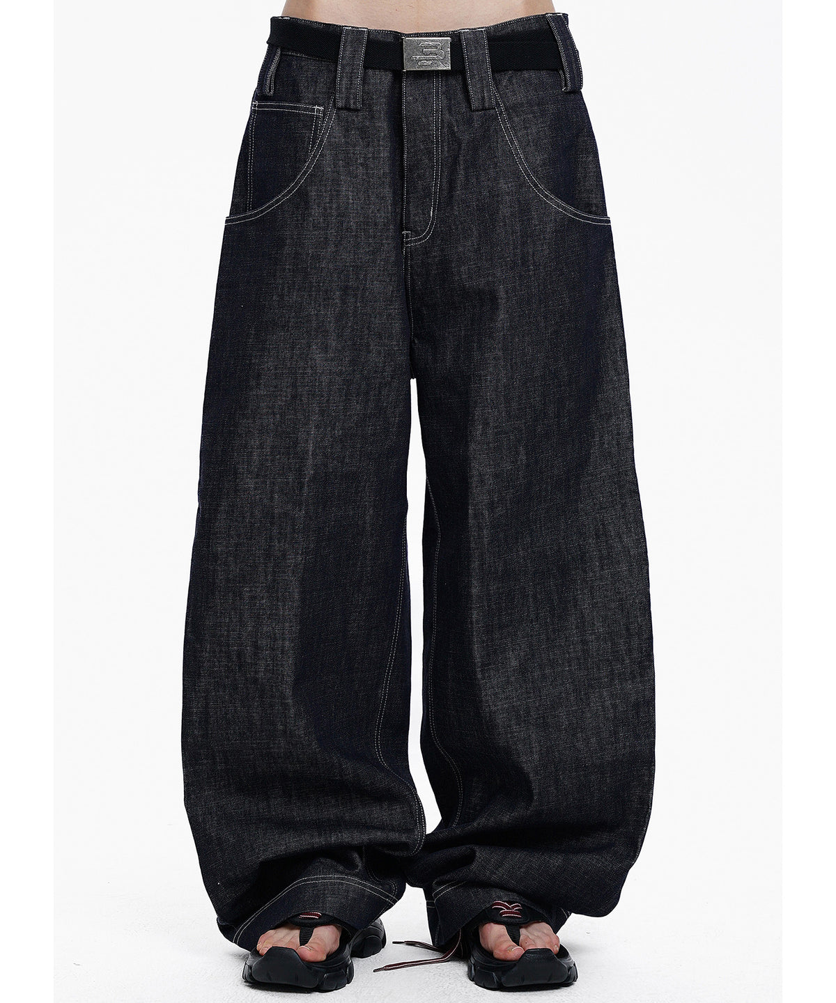 ルーズフィット インディゴ バギーデニムパンツ NZK6239【MASONPRINCE 