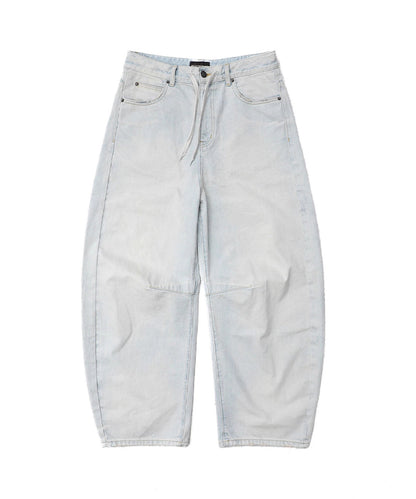 ルーズフィット ブルーホワイト シミターデニムパンツ NZK6242【MASONPRINCE】【2025SS】