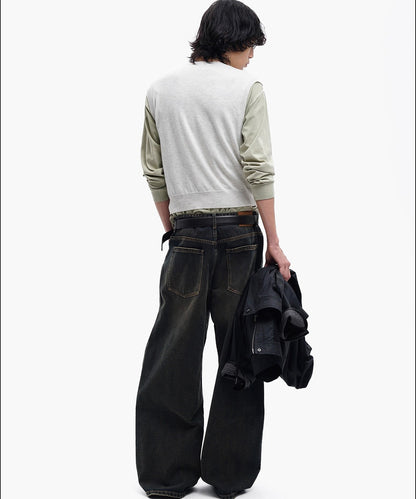 ルーズフィット オーバーダイ デニムパンツ NZK6245【MASONPRINCE】【2025AW】