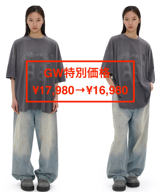 【GW特別価格適用※カートに入れるとセール価格が適用されます※】オーバーサイズ ヴィンテージ加工 ポケットTEE DT4303【2025SS】