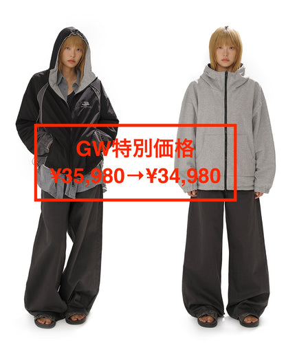 【GW特別価格適用※カートに入れるとセール価格が適用されます※】リバーシブル フード付き ナイロンジャケット JK4044【2025SS】