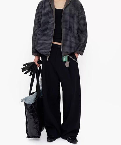 ルーズフィット 1タック ハイウエスト スラックス SK2114【MASONPRINCE】【2025AW】