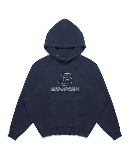 【SALE 50%OFF_特別価格適用※カートに入れるとセール価格が適用されます※】ダメージ加工 フロントロゴ パーカー WY6375【MASONPRINCE】