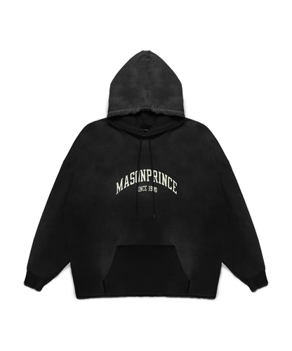 【SALE 50%OFF_特別価格適用※カートに入れるとセール価格が適用されます※】オーバーサイズ ウォッシュ加工 カレッジ風 パーカー WY6392【MASONPRINCE】