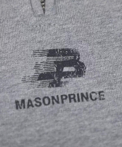 オーバーサイズ ハーフZIP ライン柄 スウェット WY6411【MASONPRINCE】【2025AW】