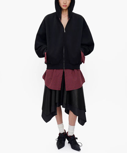 オーバーサイズ レイヤードデザイン ZIPパーカー WY6433【MASONPRINCE】【2025AW】