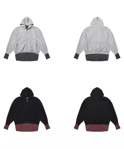 オーバーサイズ レイヤードデザイン ZIPパーカー WY6433【MASONPRINCE】【2025AW】