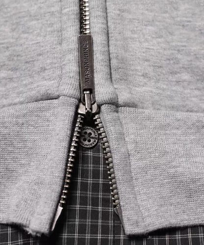 オーバーサイズ レイヤードデザイン ZIPパーカー WY6433【MASONPRINCE】【2025AW】