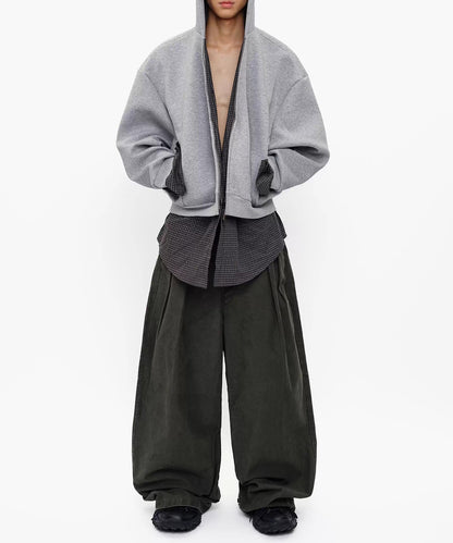 オーバーサイズ レイヤードデザイン ZIPパーカー WY6433【MASONPRINCE】【2025AW】