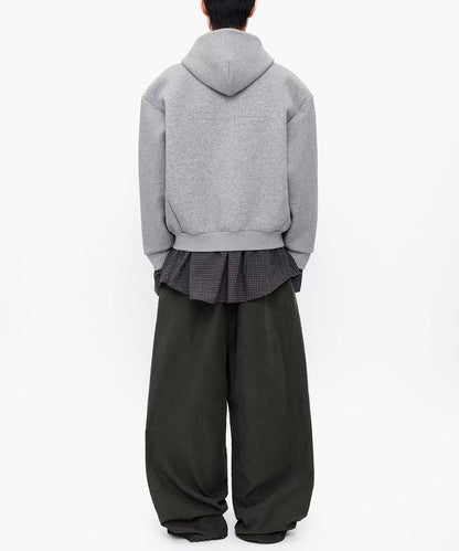 オーバーサイズ レイヤードデザイン ZIPパーカー WY6433【MASONPRINCE】【2025AW】