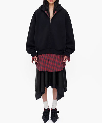 オーバーサイズ レイヤードデザイン ZIPパーカー WY6433【MASONPRINCE】【2025AW】