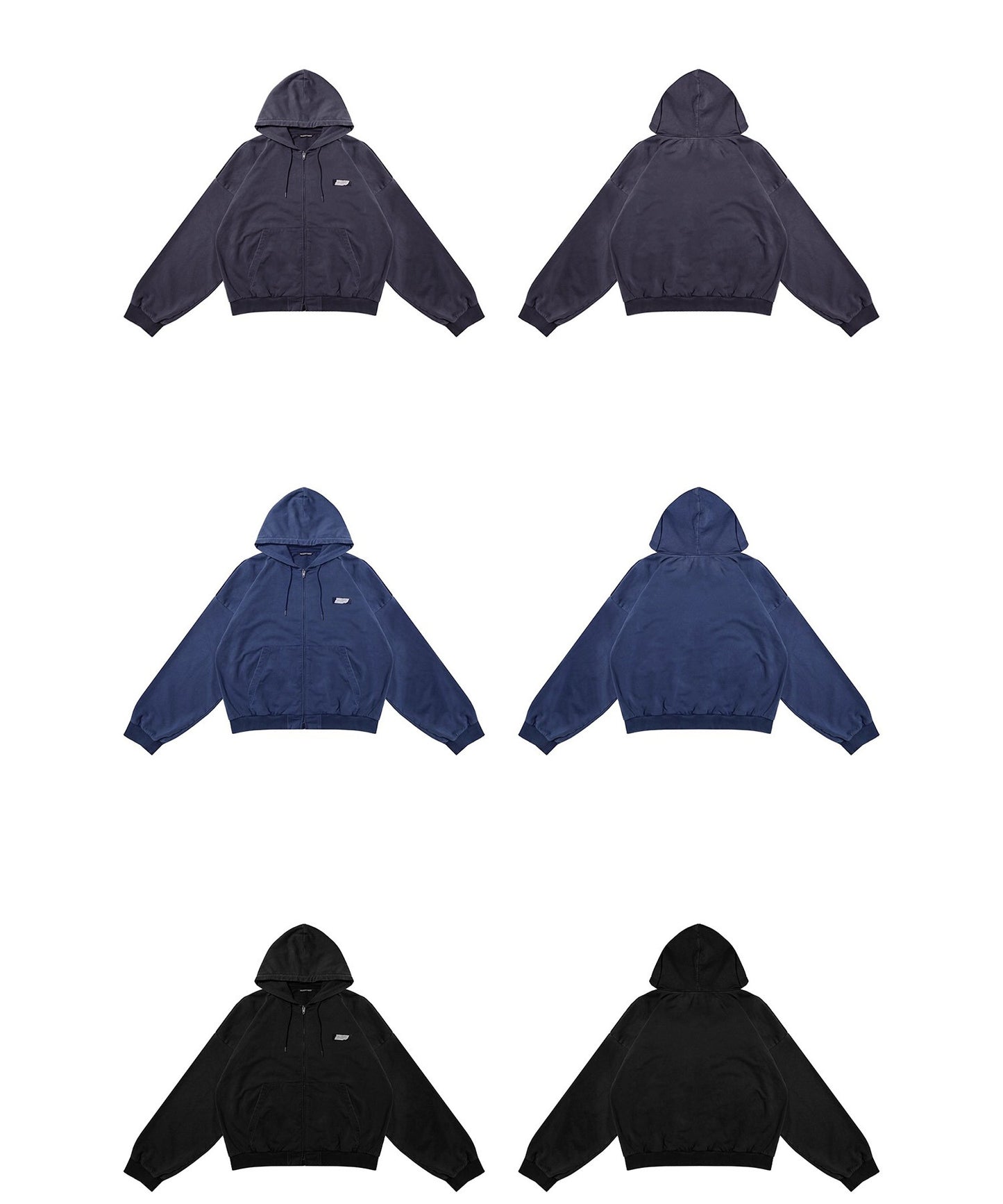 オーバーサイズ ウォッシュ加工 ダブルZIP パーカー WY6439【MASONPRINCE】【2025AW】