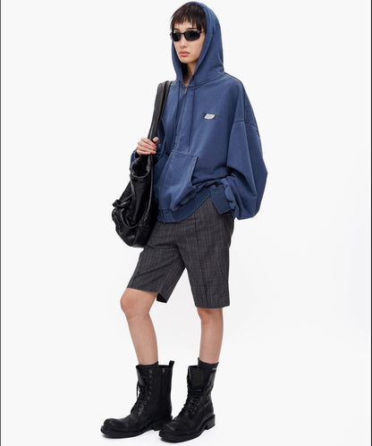 オーバーサイズ ウォッシュ加工 ダブルZIP パーカー WY6439【MASONPRINCE】【2025AW】
