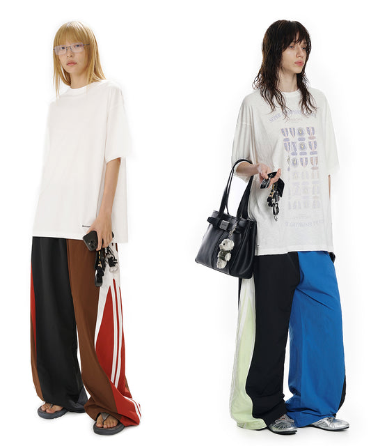 ルーズフィット サイドライン トラックパンツ XXK4318【MASONPRINCE】【2025SS】