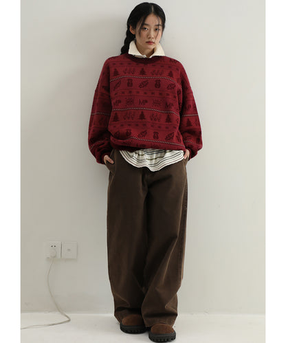 【SALE 30%OFF_特別価格適用※カートに入れるとセール価格が適用されます※】ルーズフィット 裾ボタン ヴィンテージ加工 ワークパンツ XXK4321【MASONPRINCE】【2025SS】