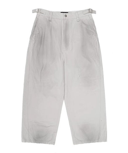 ルーズフィット サイドベルト スプレー加工 シミターパンツ XXK4340【MASONPRINCE】【2025SS】
