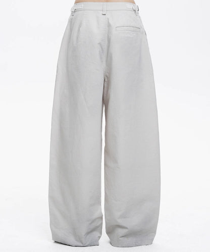ルーズフィット サイドベルト スプレー加工 シミターパンツ XXK4340【MASONPRINCE】【2025SS】