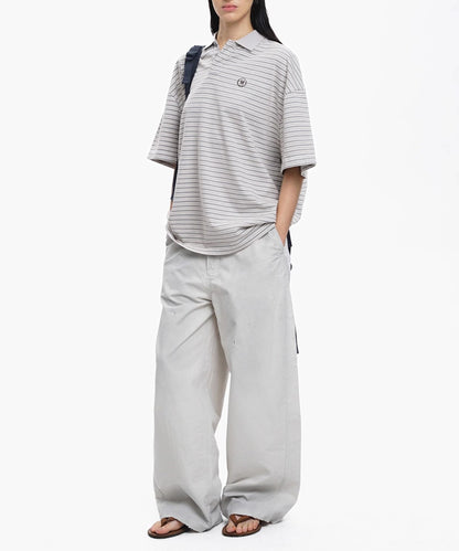 ルーズフィット サイドベルト スプレー加工 シミターパンツ XXK4340【MASONPRINCE】【2025SS】