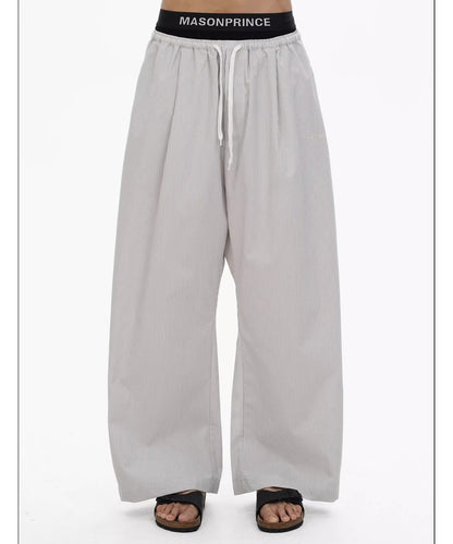 ルーズフィット ストライプ パジャマ風 パンツ XXK4343【MASONPRINCE】【2025SS】