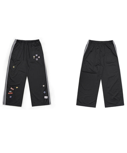【自社サイト限定】ルーズフィット ステッカープリント サイドライン トラックパンツ XXK4349【MASONPRINCE】【2025SS】