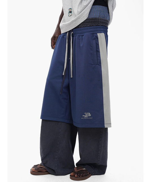 【自社サイト限定】ルーズフィット レイヤード スウェットパンツ XXK4355【MASONPRINCE】【2025SS】