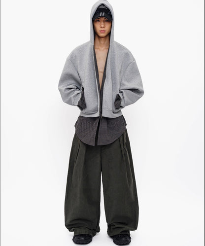 ルーズフィット ダブルプリーツ コットンワークパンツ XXK4359【MASONPRINCE】【2025AW】