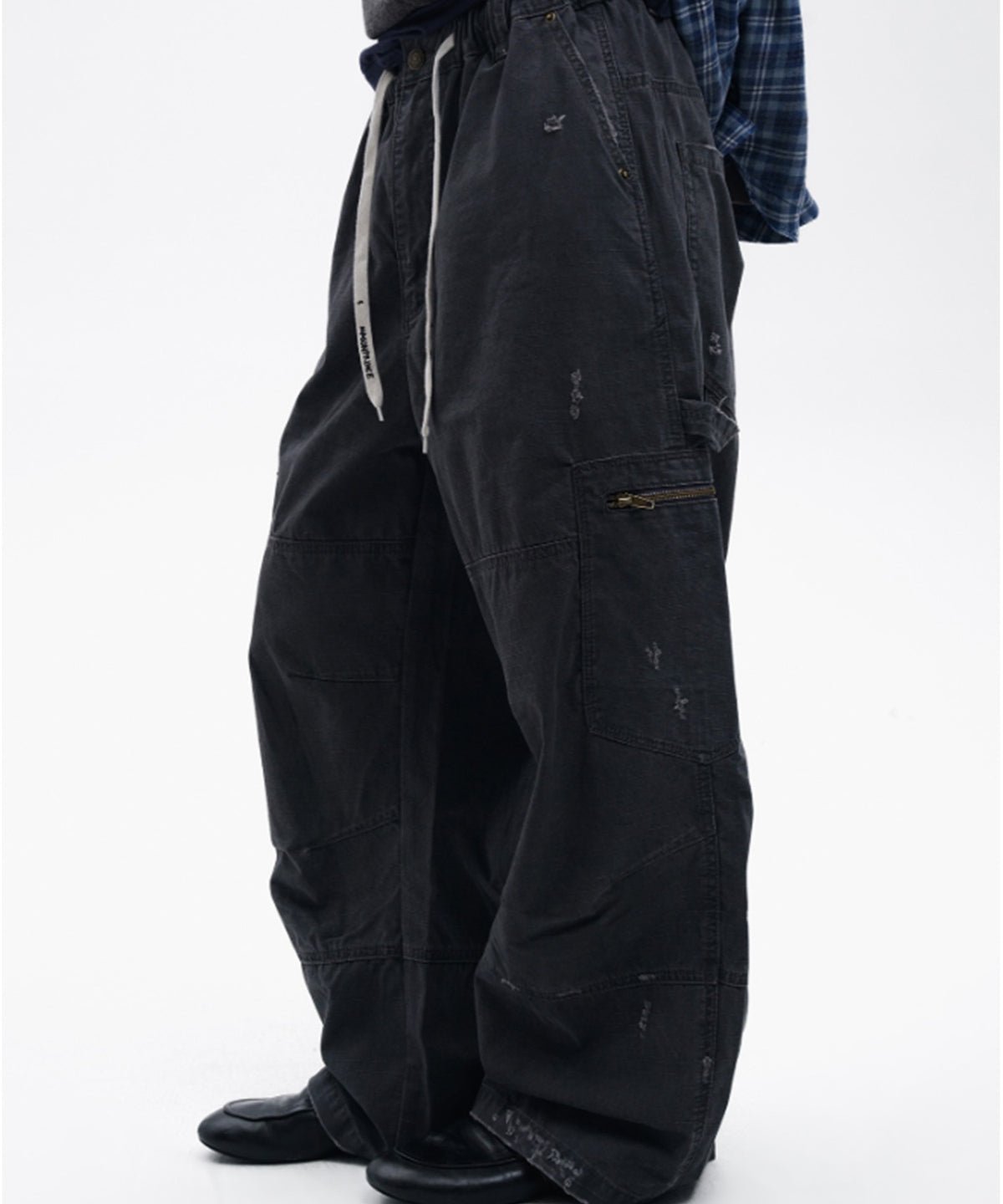 バギーシルエット ダメージ加工 カーゴパンツ XXK4382【MASONPRINCE 